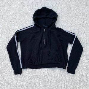Brandy Melville Black Jenna Quarter Zip Hoodie